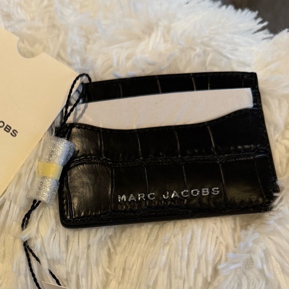Marc Jacobs Handbags - Marc Jacobs Stunning Black Croc Credit Card Case NWT